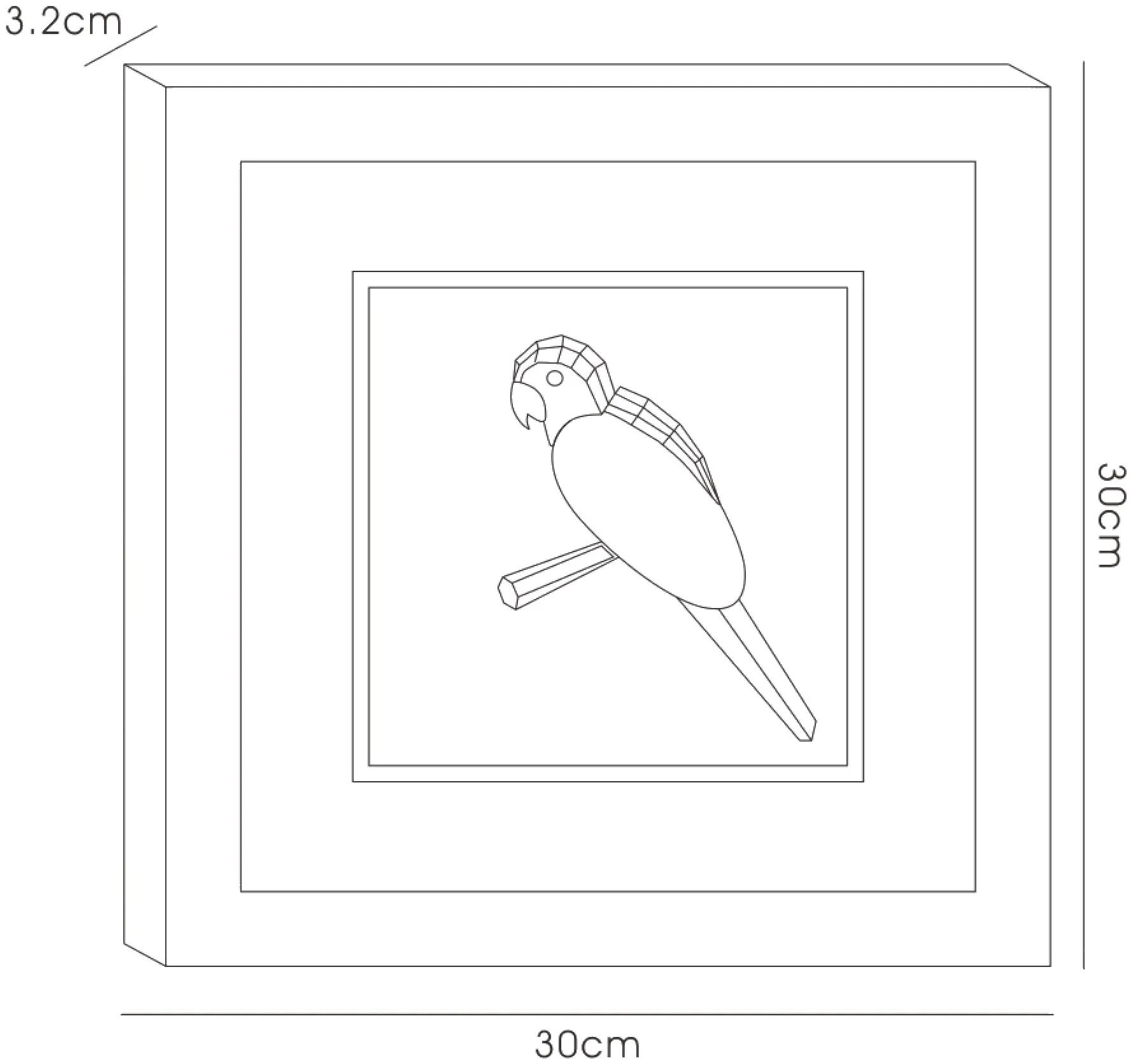 IL70509  Nature Parrot Crystal Art